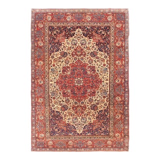 Antique Isfahan Rug 4'8'' x 7'2'' For Sale