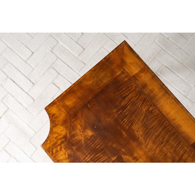 England, ca. 1790. A lovely antique Sheraton style card table from the George III period. Features handmade construction...