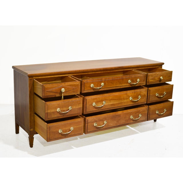 Brown Mid Century Transitional Lowboy by Davis Furniture of Nashville Tn For Sale - Image 8 of 13