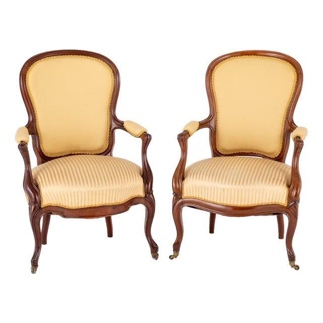Set of Victorian Armchairs, 1870s For Sale