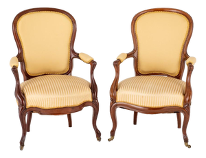 Set of Victorian Armchairs, 1870s