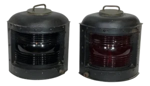 Pair of Early 20th Century Port and Starboard Lanterns
