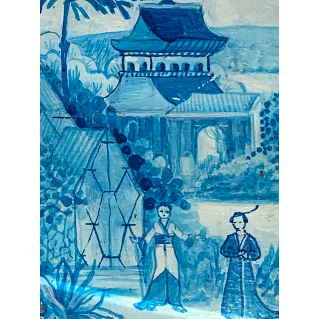 1980s Blue Tole French Style Chinoiserie Planter For Sale - Image 4 of 13