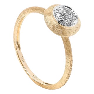 Marco Bicego, 18k Yellow Gold and Diamond Jaipur Ring For Sale