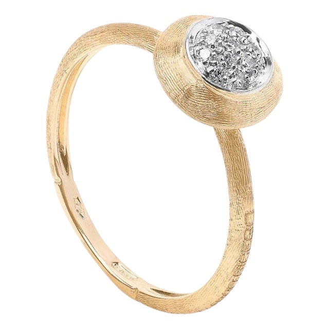Marco Bicego, 18k Yellow Gold and Diamond Jaipur Ring For Sale