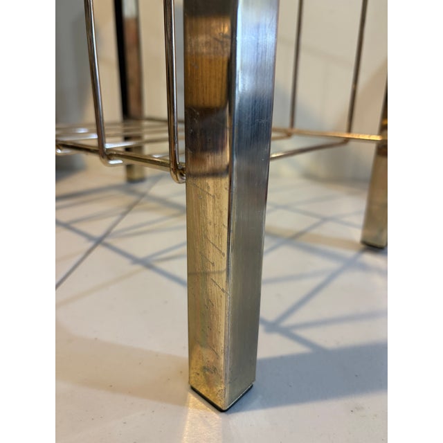 Midcentury Modern Vintage Chrome Metal Magazine Rack/ Holder For Sale - Image 11 of 12