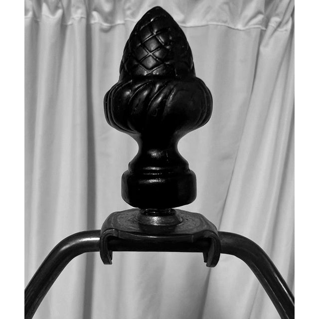 Bronze Mid 20th Century Maitland-Smith Egyptian Style Figural Sculpture Bronze Lamp For Sale - Image 8 of 17