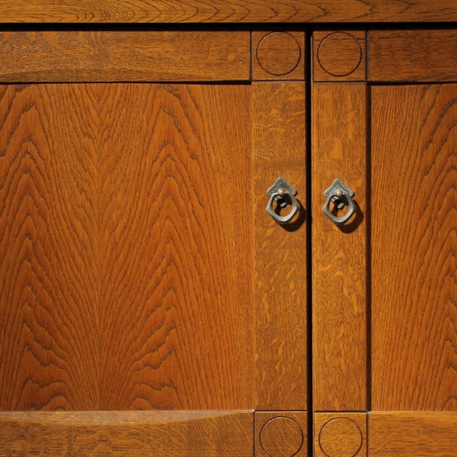 Brutalist Oak Sideboard, Belgium, 1970s For Sale - Image 17 of 18