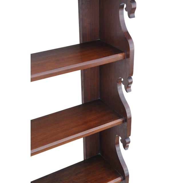 Antique Mahogany Bookcase or Display Wall Shelves, 19th Century For Sale - Image 4 of 7