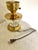 Early 20th Century Rewired Early 20th Century Brass and Glass Hurricane Lamp With Greek Key Detail For Sale - Image 5 of 6