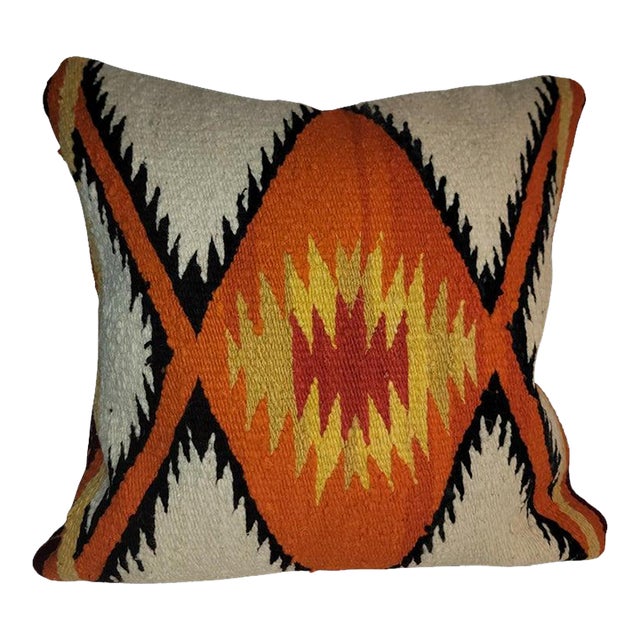 Early Wool Hand Made Weaving Pillow For Sale