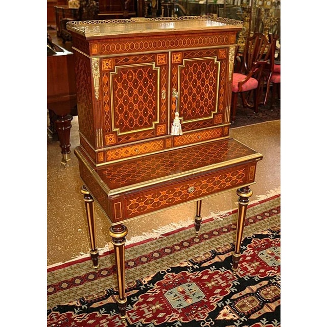​19th Century French Rosewood Inlaid Louis XVI Ladies Desk Bonheur Du Jour For Sale - Image 13 of 13
