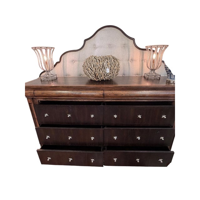 2020s Bernhardt Large Dresser and Matching Round Mirror For Sale - Image 5 of 17
