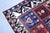 5.4 X 9.3 Ft Hand-Knotted Turkish Vintage Rug - Blue & Red Pictorial Grid Pattern For Sale - Image 9 of 10