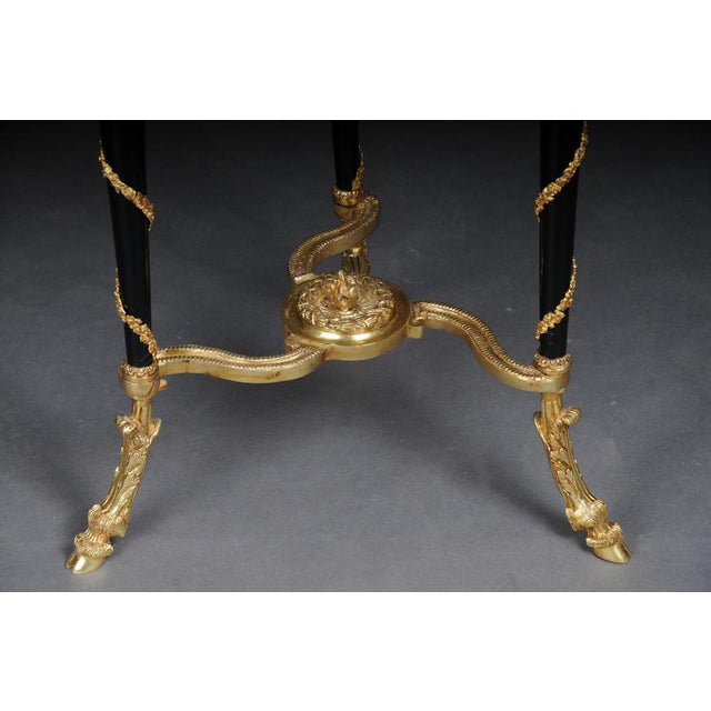 20th Century Empire Round Side Table in Marble in Style of Adam Weisweiler For Sale - Image 11 of 16