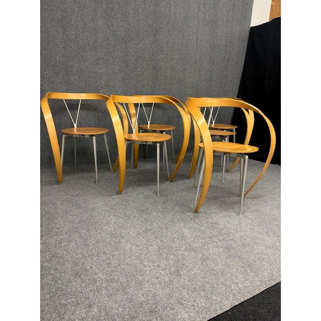 Cassina Set of 6 Vintage Revers Chair by Andrea Branzi for Cassina For Sale - Image 4 of 9