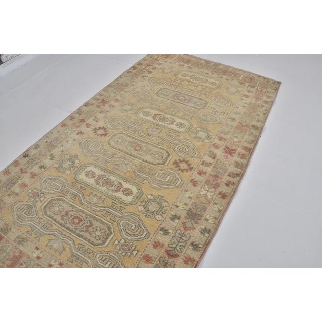 1950s Handwoven Ochre Turkish Rug For Sale - Image 10 of 10