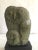 1960s green marble owl sculpture on composition base Signed by Elison.