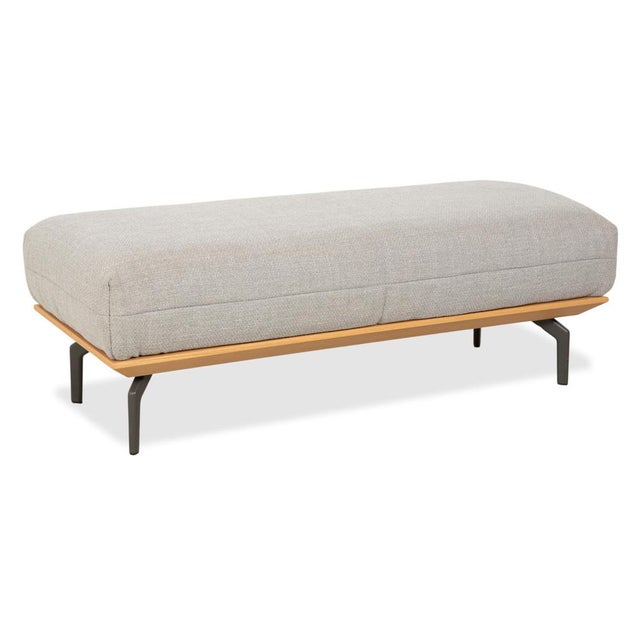 HS.420 2-Seater Sofa and Ottoman in Fabric and Wood from Hülsta, Set of 2 For Sale - Image 5 of 18