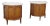 Thomasville Mid Century Arched Design Nightstands Side End Tables a Pair 5849 For Sale