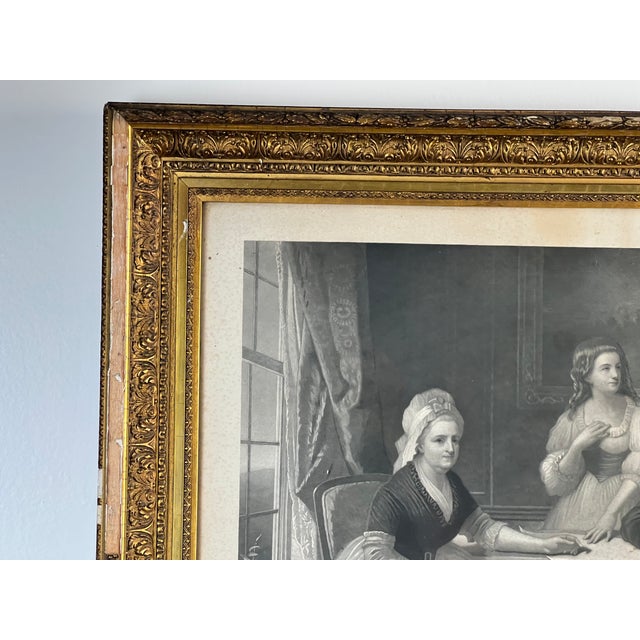 Mid 19th Century Antique "Washington and His Family" Engraving in Period Gilt Frame, Published by Bradley & Co., Philadelphia, 1858 For Sale - Image 5 of 13