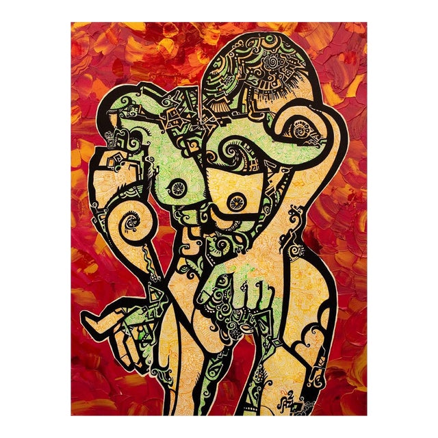 Alexander Arshansky, "Timid Man" Abstract/Cubist Piece For Sale