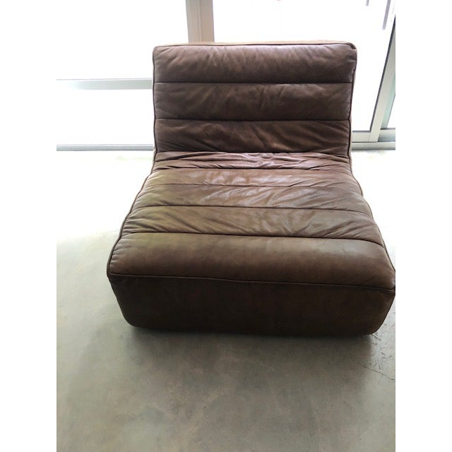 Restoration Hardware Kona Leather Chelsea Sectional Sofa, Chair and