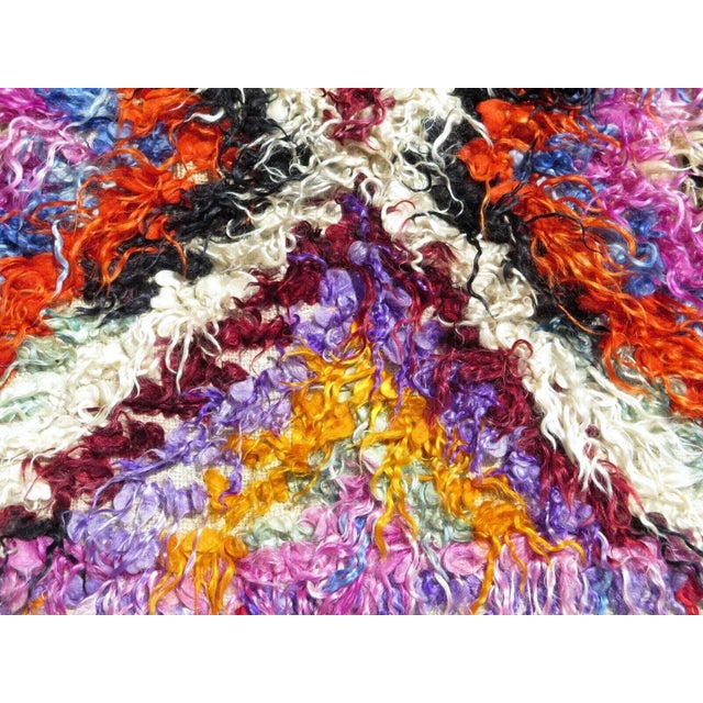 Violet Multi Color- Moroccan Rug - 42" X 57" For Sale - Image 8 of 12