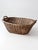 Brown Antique French Country Wicker Laundry Basket With Wood Base For Sale - Image 8 of 15