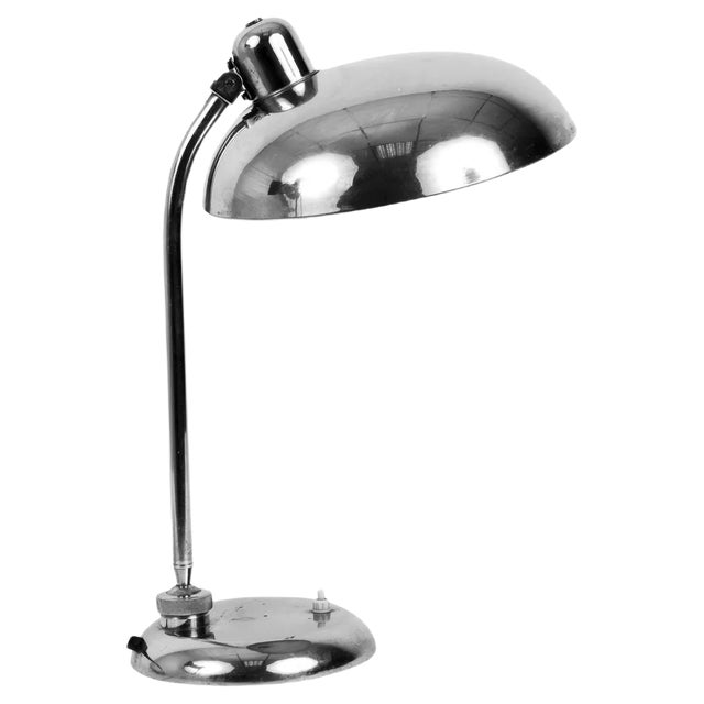 Industrial Bauhaus Steel Table Lamp Attributed to Christian Dell, 1940s For Sale