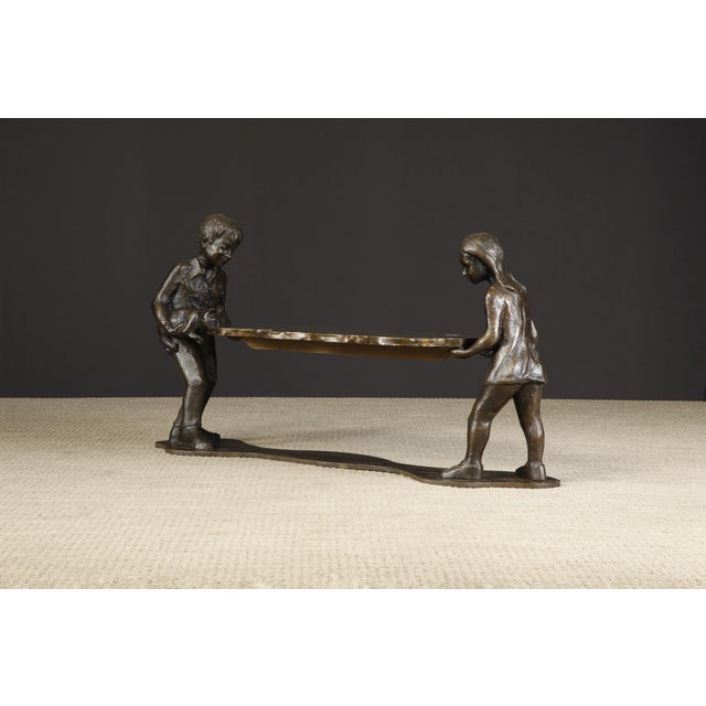 Metal Philip and Kelvin LaVerne 'Generation' Bronze Sculpture Table, c. 1964, Signed For Sale - Image 7 of 12