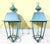 Pair of Solid Verdigris Brass Hanging Lanterns. 14” X 14” X 33” For Sale - Image 12 of 16