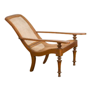 Antique Wooden Chair with Extended Back