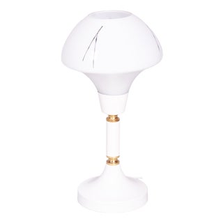 Mid-Century Table Lamp in Brass, Steel and Glass, Czech, 1960s For Sale
