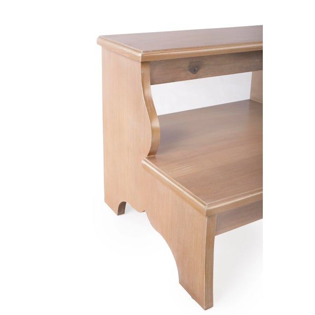 Transitional Melrose Step Stool, Natural For Sale - Image 3 of 5