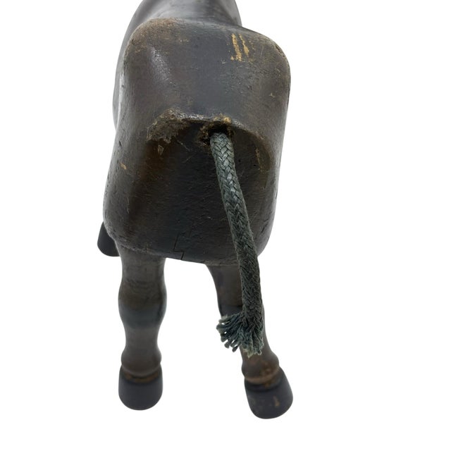 Vintage Schoenhut Wooden Humpty Dumpty Circus Donkey Toy For Sale - Image 4 of 6