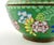 Metal Beautiful Lidded Green Cloisonné Bowl - Vintage Floral Enamel Design For Sale - Image 7 of 9