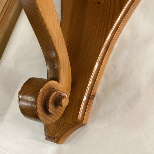 Mid 20th Century Vintage Wood Wall Shelf From England For Sale - Image 5 of 12