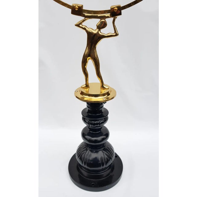 Classical Brass Atlas Sundial on Pedestal For Sale - Image 4 of 9