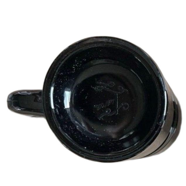 1970s 1970s Vintage Black Amethyst Ribbed Glass Mug Tankard | Indiana Glass - Tiara Exclusives For Sale - Image 5 of 6