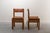 Brutalist Rationalist French Chairs in Leather and Wood, 1970s, Set of 2 For Sale - Image 3 of 12
