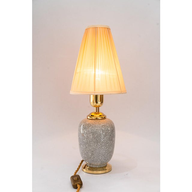 Ceramic Table Lamp with Fabric Shade, Vienna, 1920s For Sale - Image 10 of 17