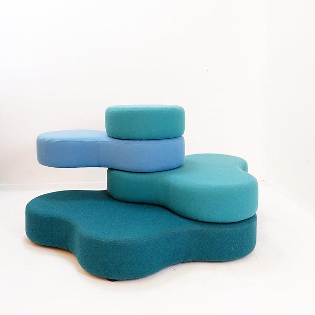 Textile Tapa Modular Ottoman attributed to Mac Stopa for Nowy Styl Group, France, 2016 For Sale - Image 7 of 16