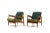 Mid-Century Modern Early Danish Easychairs in Oak and Teak, 1950s, Set of 2 For Sale - Image 3 of 13