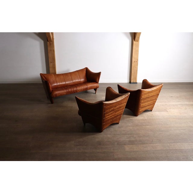 Mid-Century Cognac Leather and Wood Lounge Chairs by Pacific Green, Australia, 1970s, Set of 2 For Sale - Image 13 of 15