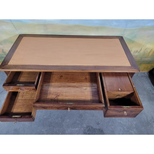 Wood Empire Style Desk in Mahogany For Sale - Image 7 of 13