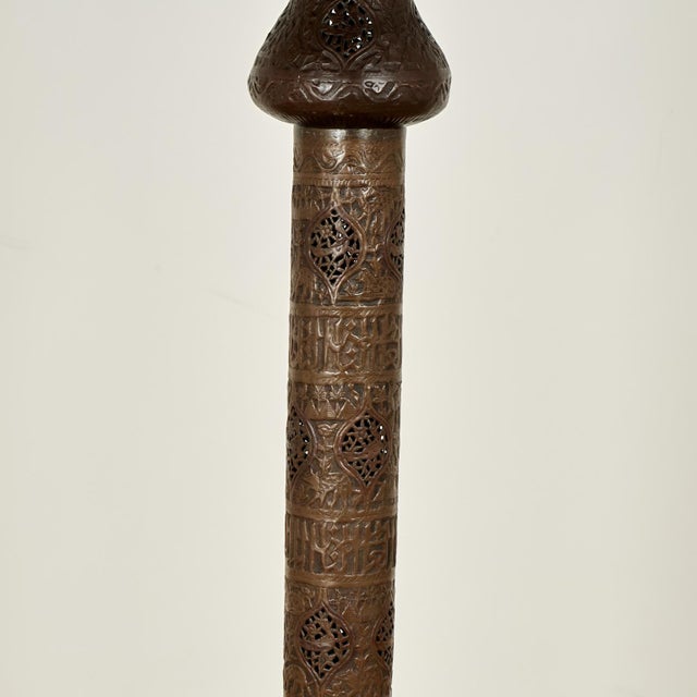 Antique Moroccan Brass Floor Lamp For Sale - Image 4 of 7