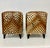 Vintage Boho Chic Hollywood Regency Coastal Leopard Woven Rattan Stools - A Pair. For Sale - Image 10 of 16