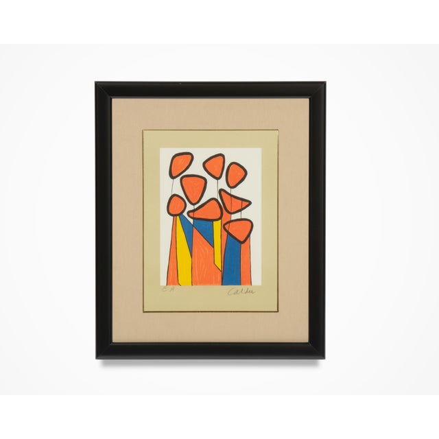 Alexander Calder (1898-1976) "Squash Blossoms" lithograph, circa 1973 Artist proof Signed in pencil Frame size: 20-1/2" x...