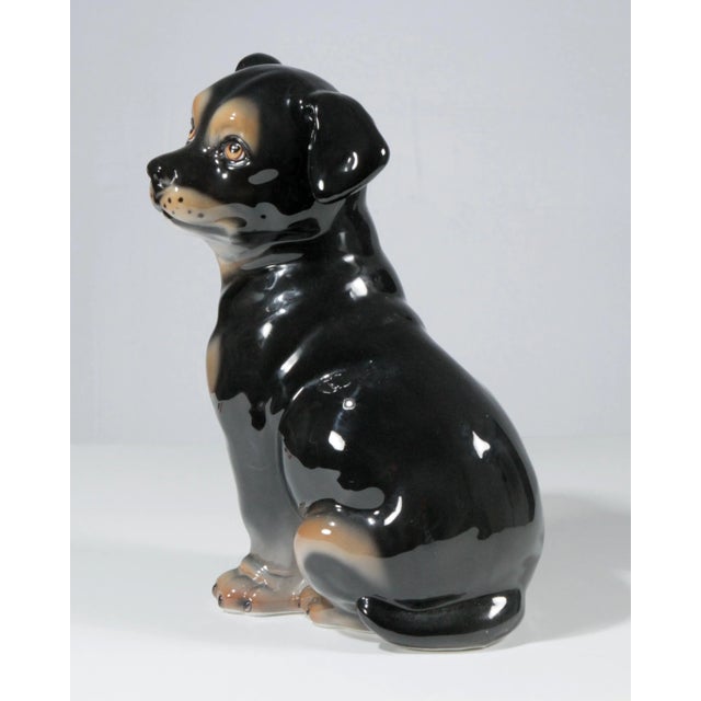Hollywood Regency Mid Century Italian Ceramic Puppy Dog Figurine For Sale - Image 3 of 9